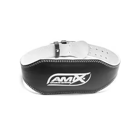 Amix Nutrition Cinturón de Cuero Negro Talla L para Musculación - 1