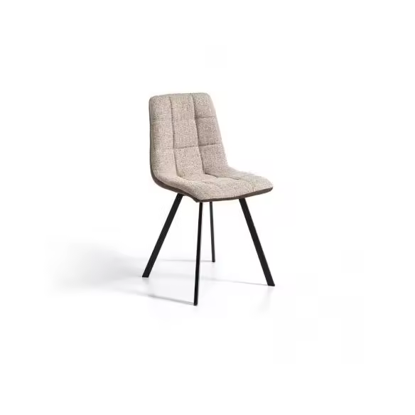 MOMMA HOME Set 2 Sillas - Modelo Wayne - Color Beige/Marron - Material Ecopiel/Tela Raíz Sillas de Comedor Inicio Muebles de Salón y Hogar Sillas de comedor beige MommaHome - 1