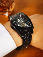 Reloj Automático De Lujo Para Hombres WINNER Con Esqueleto Triangular Y Correa De Acero Inoxidable Luminoso Resistente Al Agua Y Al Choque - details 13