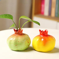 Vajilla De Cerámica Hecha a Mano En Forma De Fruta De Pomegranato Adornos Pequeños Para El Hogar Accesorios Divertidos Y Lindos - details 0