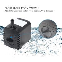 Bomba Sumergible 8W 600LPH IP68 Ultra Silenciosa Con Luz LED Colorida Para Pila Acuario Tanque De Peces 110V Enchufe De EE. UU. - details 5