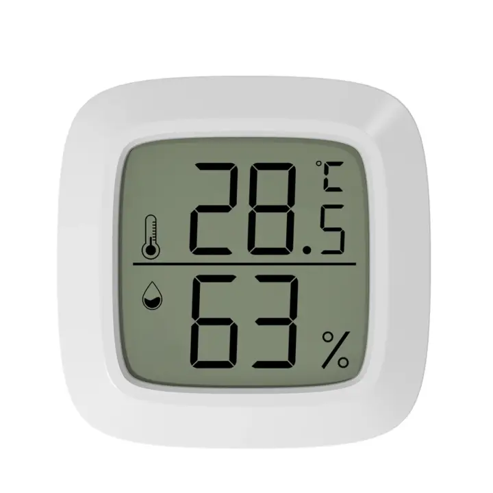 Estación Meteorológica Digital Con Termómetro Y Higrómetro Monitor De Humedad Y Temperatura Con Absorci\u00f3n Magnética Pantalla LCD Estilo De Soporte Y Colgante Para Interior - 1