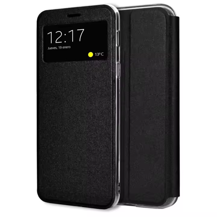 Tumundosmartphone Funda Libro Soporte con Ventana para TCL 50 SE color Negra - 1