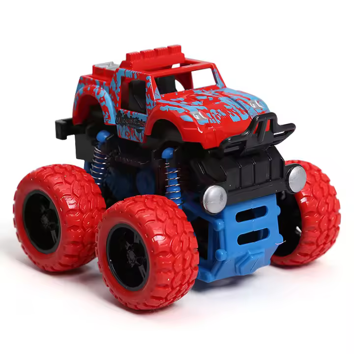 Coche De Destruye Inercial Con Retroceso Juguete Para Niños Vehículo Todoterreno De Cuatro Ruedas Rotación De 360 Grados Camión De Carreras Regalo Para Niños - 1