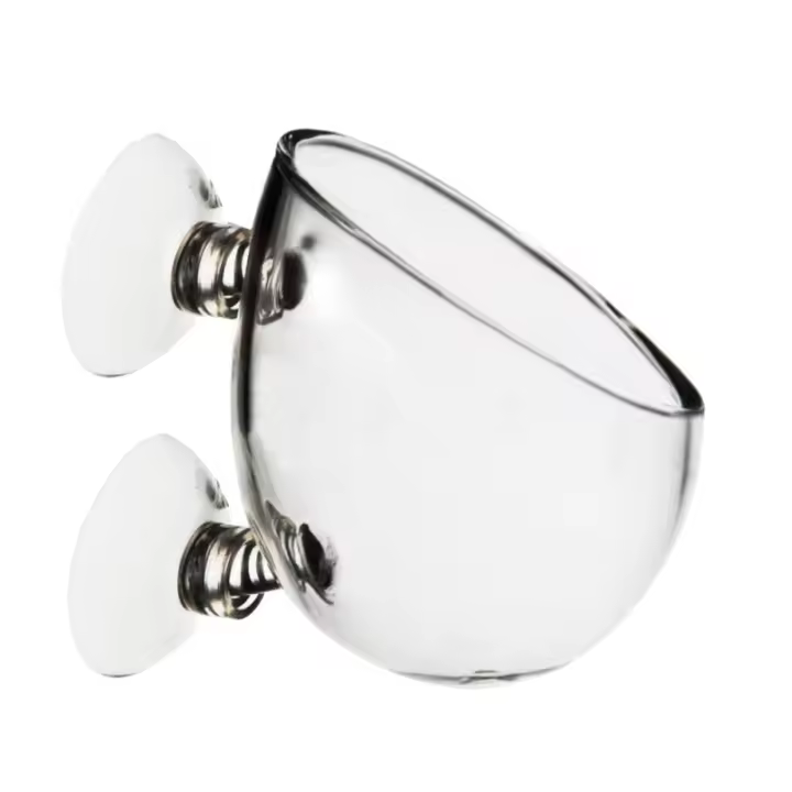 Vaso De Planta Acuática Con Soporte De Absorción Para Acuario Mini Vaso De Red Worm Decoración Para Tanque De Peces Y Aquascape De Vidrio Rojo - 1
