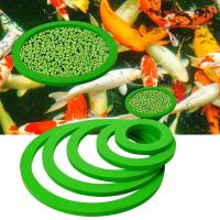 Juego De Anillos Para Tanque De Peces Con Hierba Bloqueadora Y Alimentación Para Acuario Color Verde - details 2