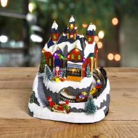 Pro Navidad® Pueblo de navidad "Gimmelwald"  Escena navideña Taller de Regalos con túnel y tren  19.5x15.5x21.5 cm - details 0
