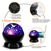 Proyector De Estrellas Luz Nocturna Para Niños Y Niñas Regalo Divertido Para Habitación Decorativa LED Rotativo Estrella Cielo Luna - details 3