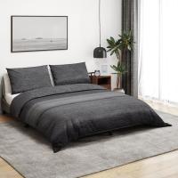 vidaXL Juego de Funda Nórdica Sábana Ropa Cama Algodón 200x200 cm Color Blanco y marrón,  Multicolor,  Gris y mas - details 4