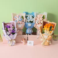 Bouquet De Flores Artificiales De Jazmín Para Decoración De Fiesta De Cumpleaños Boda Y Graduación Caja De Regalo Festiva - details 2