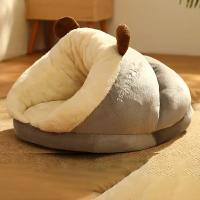 Cama Para Perro Pequeño Caliente Y Transpirable En Forma De Zapatillas Casa De Descanso Para Gatos Bolso De Sueño Plegable Y Lavable Para Mascotas - details 5