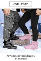 Botas De Invierno Para Niños Y Niñas Con Lining De Peluche Impermeables Y De Talla Ancha Para Actividades Al Aire Libre Resistentes Al Frío Con Cierre De Correas Y Punta Redonda - details 22