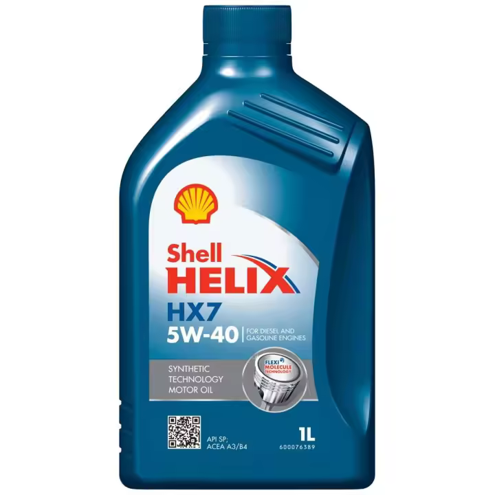 Aceite Shell Helix Hx7 5W40 1 L - Prolonga Vida de Motores - Protección Frente Al Desgaste - Tecnología Sintética - Limpieza Activa - 1