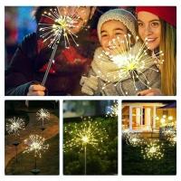 Lámpara De Jardín Solar LED 60 Bombillas Decorativas Para Patio Y Jardín Impermeable Iluminación De Fieras De Amanecer Luz De Dandelion - details 6