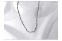 Collar De Cadena Figaro Simplicidad Vnox Para Hombres Y Mujeres Acero Inoxidable Antialérgico Joyería Minimalista De Moda - details 4