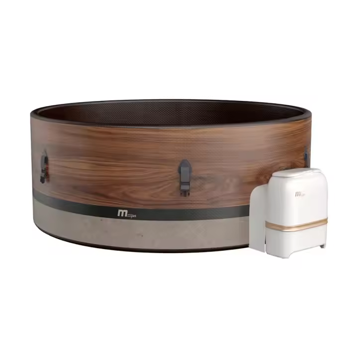 TempoStyle-Bañera de hidromasaje Redonda MSpa Duet F-DU062W (6 puestos) | 173x65cm | 930 litros | 138 Chorros de aire de masaje de 3 velvidades | Cubierta Térmica incluida - 1