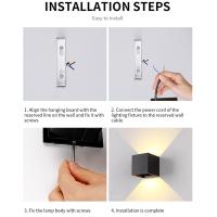 Lámpara De Pared LED 6W AC85-265V Blanco Frío Blanco Cálido Impermeable ABS Ajustable Ángulo De Luminosidad Para Interior Exterior - details 2