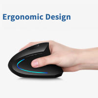 Ratón Vertical Inalámbrico Recargable Ergonómico, 3 Niveles de DPI, Luz Fluente RGB, Juguete Sin Cable - details 1