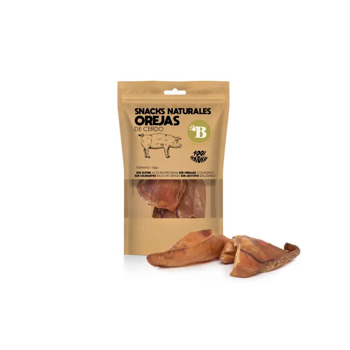 BIMORDISCOS Pet products - Orejas de cerdo para perros | Snacks para Perros | Perros Todos Los Tamaños - 1