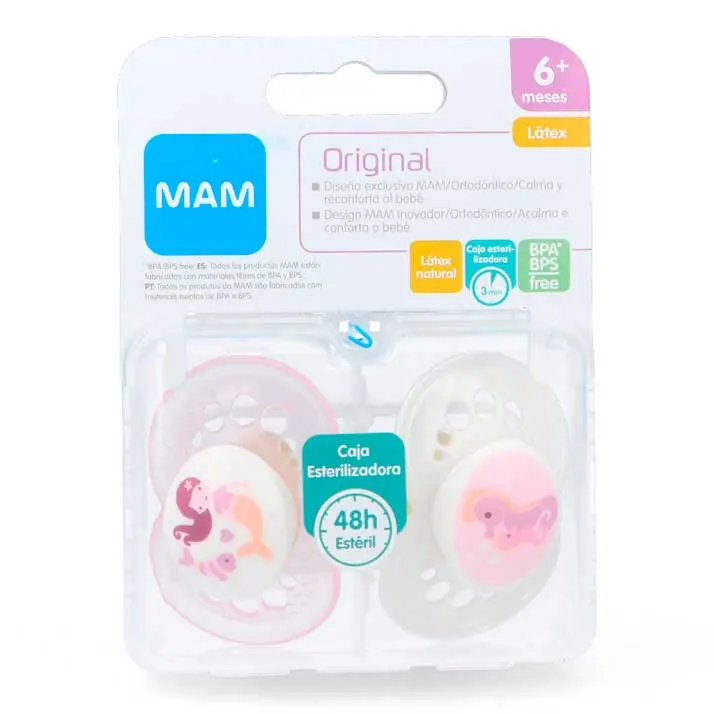 Chupete Mam Original +6 M Látex 2Unds - Diseño Patentado - 1
