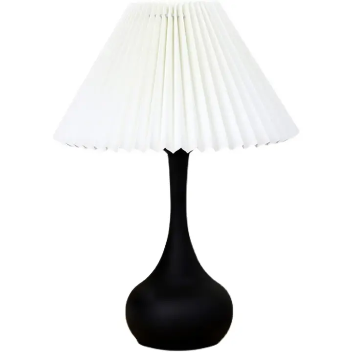 Lámparas de Mesa, lámparas de dormitorio y lámparas de noche con pantallas de Tela, lámparas de Mesa de Lino, lámparas de noche para dormitorios, salones. - 1
