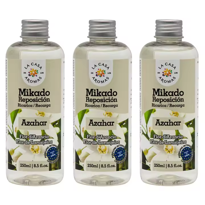 La Casa de los Aromas Mikado Reposicion Azahar 250 Ml pack 3 unidades - 1