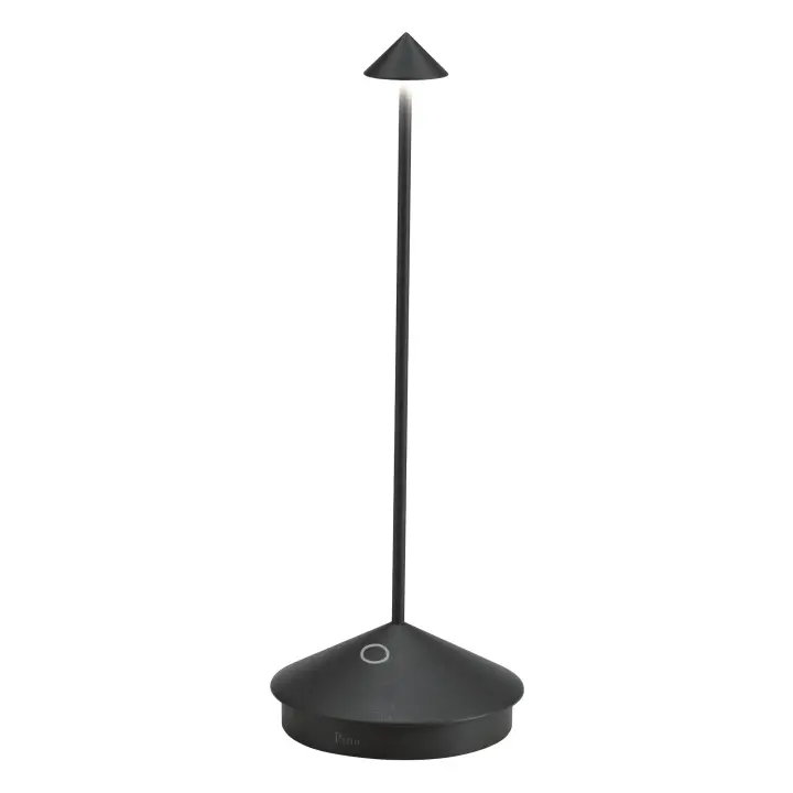 Lámpara de Mesa LED Pina Pro, Negro Mate, Recargable, Regulable, Eléctrica, 2200-2700-3000 K, Azafrán - 1