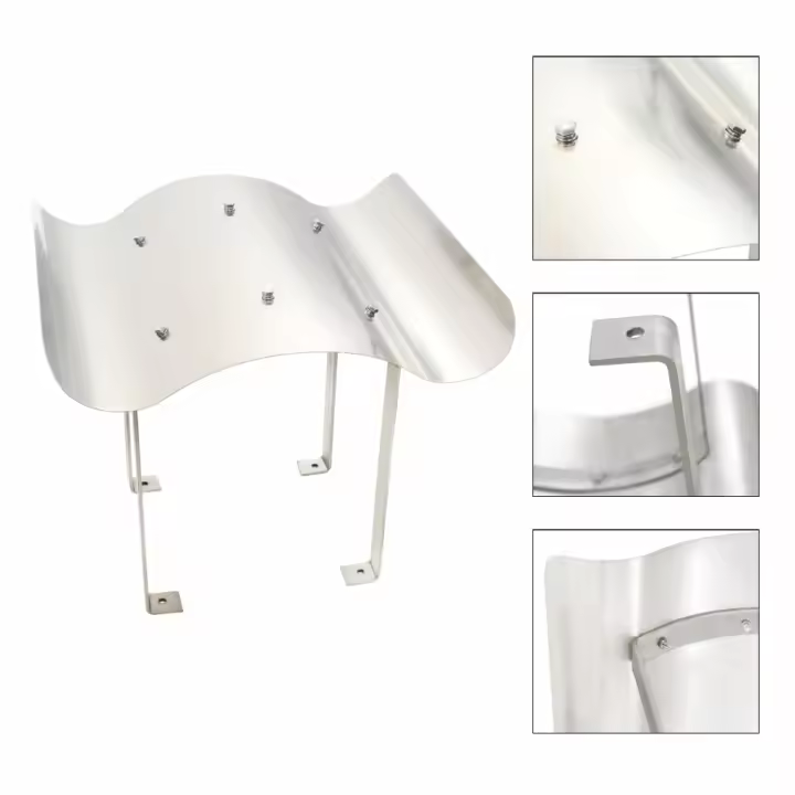vidaXL Sombrerete de chimenea de acero inoxidable plateado - 1
