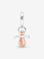 Pandora - Charm Colgante de Chupete de Bebé-Plata de Lei, Baño de Oro Rosa de 14 K - details 0
