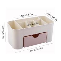 Organizador De Uñas YIKOOLIN Para Mesa Caja De Almacenamiento De Maquillaje Con Compartimentos Para Brochas Joyería Labiales Y Máscaras Tamaño 20x10x9.7cm - details 6