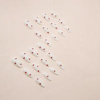 24 PCs Uñas Postizas De Forma Almendrada Largas + 1 Archivo De Uñas + 1 Pieza De Pegamento De Gel Combos De Uñas Postizas De Acrílico - details 1