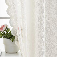 Cortinas De Cola De Fénix Clásicas De Encaje 1 Pieza Tres Colores Tejidas Con Hilo Para Decoración Exterior De Ventanas - details 8