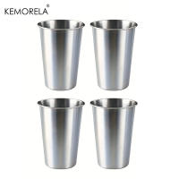 KEMORELA 2/4PCS Copas De Acero Inoxidable 300/400ML Tumbler De Acero Inoxidable Copas De Camping Copas De Bebida Plegables Metálicas - details 2