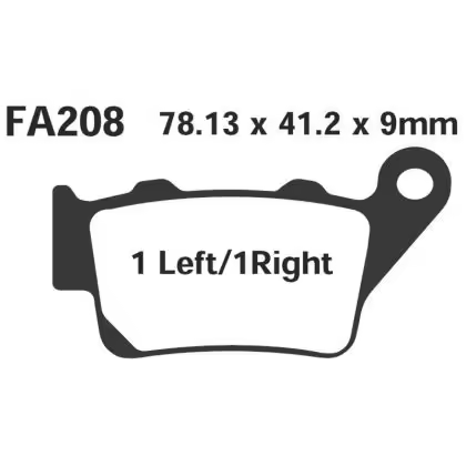 PASTILLA FRENO MOTO ORGANICA EBC FA208R - 1