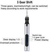 Mini Grabadora Eléctrica Sin Cable 4.2V 5000-10000-18000r Herramienta Rotativa Para Joyería Y Metal Tratamiento De Superficie - details 14