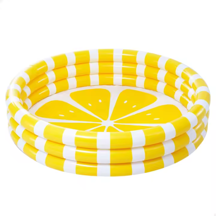 Piscina Infantil Insuflável, Forma Redonda, diseño Limão, Ø 147x33 cm, 330 litros, 3 câmaras de AR, incluye adhesivo de reparación, resistente al vinilo, Piscinas para Bebés, + 2 Anos (58432) - 1