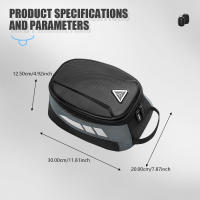Bolsa De Tanque De Motocicleta Magnética EVA Carcasa Dura 4.5L Portátil Para Gasolina Teléfono Y Herramientas Universal Negro - details 2