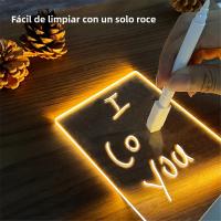 Luz Nocturna LED Transparente Y Luminosa Con USB Tablero De Memoria Erasable Calendario Adorno De Escritorio Forma Rectangular Fuente De Alimentación USB - details 3