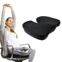 ENERFERO-Cojín de asiento para la coxis,Cojín de asiento,100 % con tecnología Memory Foam ,Cojín De Silla Ortopédica para Ciática Y Coxis, Cojín para silla de oficina, asiento de coche, avión - details 3