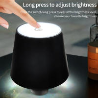 Lámpara De Mesa Recargable LED Con Sensor Táctil Luz De Escritorio Sin Cable 3 Colores Ajustables Para Sala De Estar Dormitorio Barra De Comida Iluminación - details 3