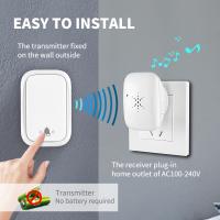Lunzo Timbre De Puerta Inalámbrico Auto-Potenciado Con 38 Melodías Resistente Al Agua Para Exterior Alcance De 150m Plug US/UK/EU - details 0