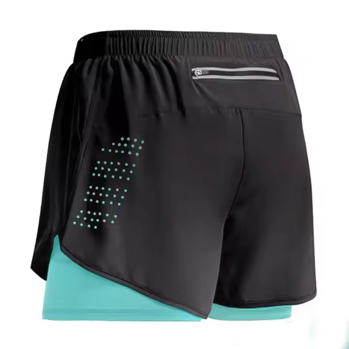 Shorts De Correr Para Hombre 2 En 1 Secado Rápido Entrenamiento De Gimnasio Fitness Running Pantalones De Verano Shorts Deportivos - 1
