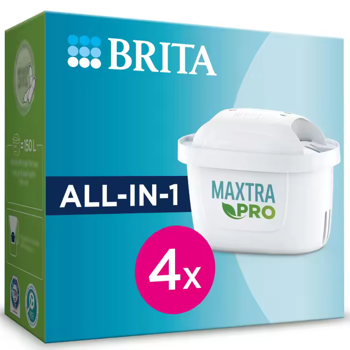 BRITA Filtro MAXTRA PRO All-in-1, Pack 4 | 6 | 12 unidades, Filtro de Agua Antical y PFAS, 150L por Cartucho, Menos Cal, Más Sabor, Más Sostenible - 1