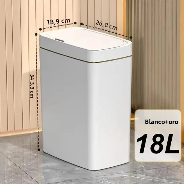 Bandeja De Baño Inteligente 18L Con Sensor Táctil Y Lanzamiento Automático Ecológico Plástico Rectangular Para El Hogar - 1
