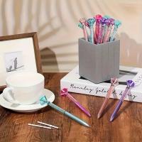 Lápices De Punto De Cristal 12 Piezas Tinta Negra Únicos Para Oficina Regalos Para Novia Y Colaboradores Suministros De Escritura Decorativos - details 8