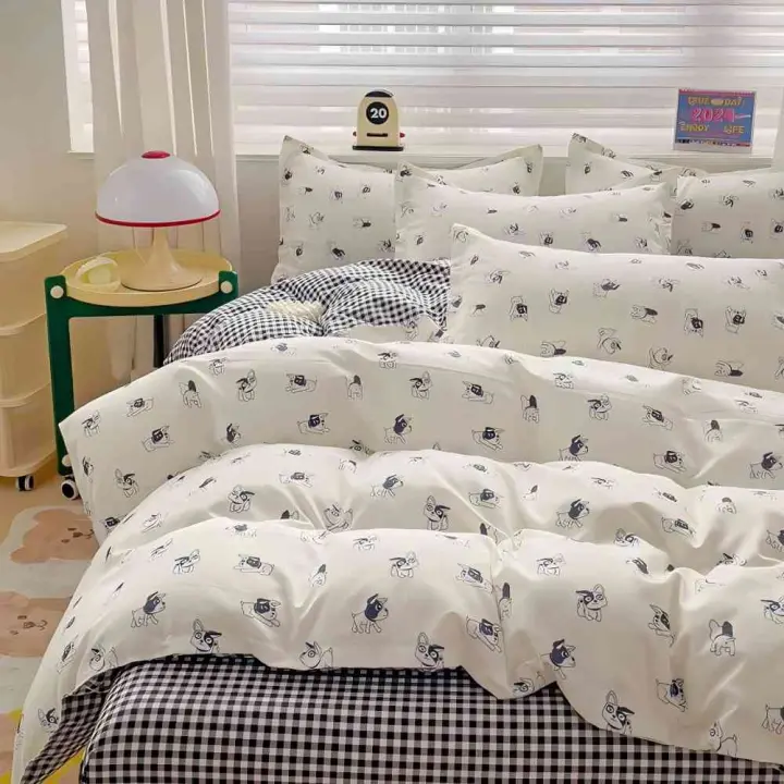 Juego de Funda Nórdica 4 Piezas de Algodón Alta Calidad Juego de Ropa de Cama- Dibujo Elegante - Varios Tamaños Disponibles - 1