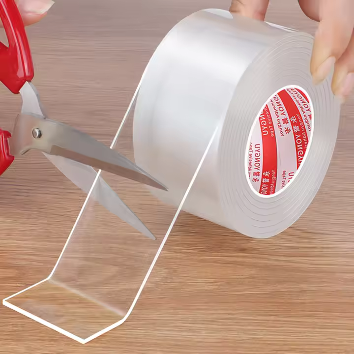 Cinta Adhesiva Nano Monolateral Para Puertas Y Ventanas Impermeable Y Antiviento Sellador De Ranuras De Alta Adhesión Sin Rastro Para Madera - 1