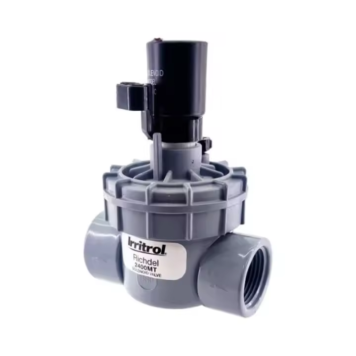 IRRITROL Electroválvula de riego 9V Irritrol 2400MT 1'' tapa roscada. Funciona con programadores de riego a bateria - 1