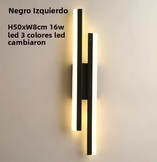 Lámpara De Pared LED Para Dormitorio Estilo Moderno Acero Cuádruple Con Sombrilla De Acrílico Iluminación Interior Para Sala De Estar Pasillo - 1