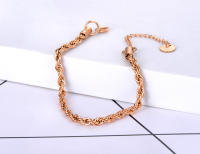 Pulsera De Acero Inoxidable Con Cadena De Enredado Para Hombres Y Mujeres Lokaer Estilo Hip Hop/Rock Plataforma De Fiesta Bangle B21138 - details 2